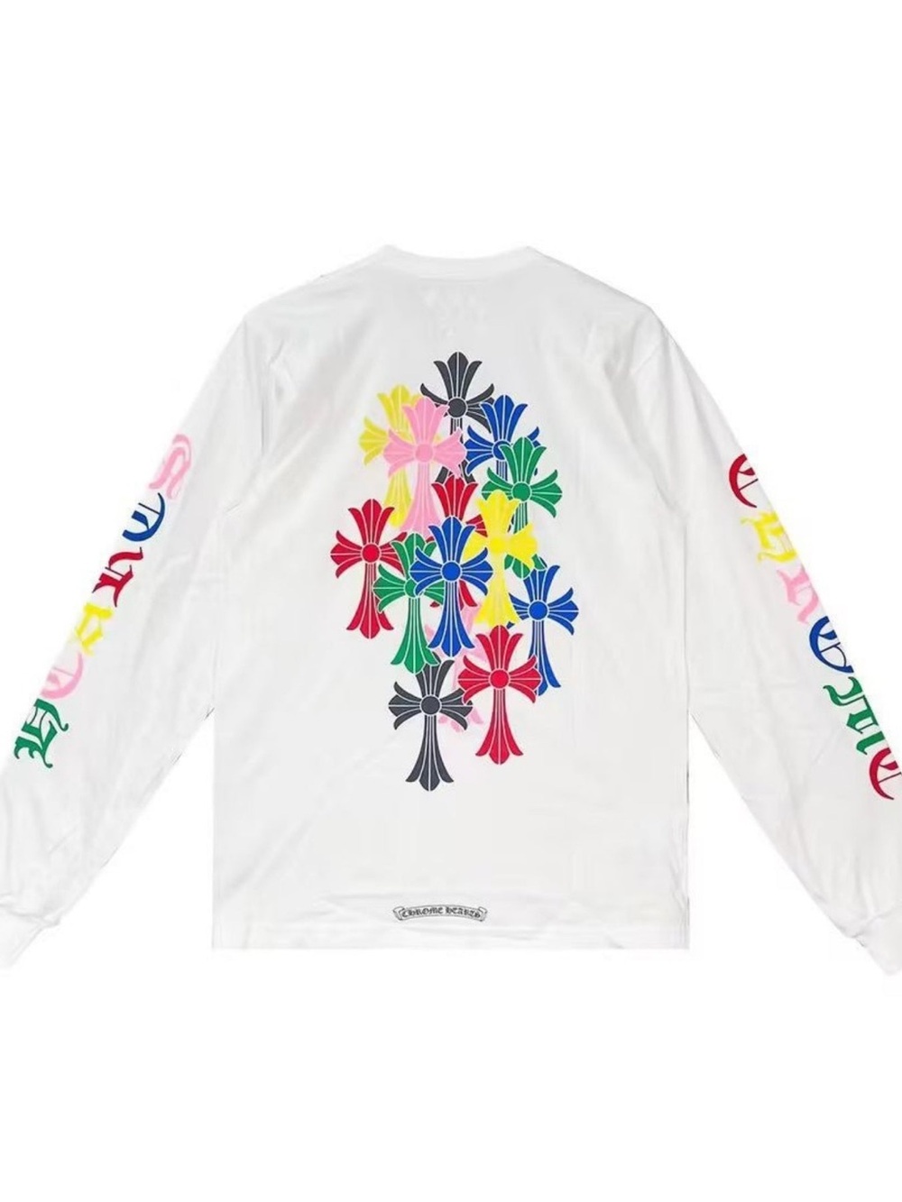 Chrome Hearts Men's Long Sleeve Tee with Multi Colors Cross Size M